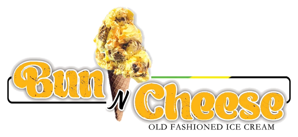 Bun N Cheese Old Fashioned Ice Cream logo with a waffle cone
